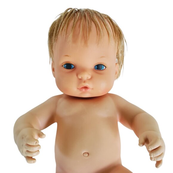 Mattel Baby Tender Love 1972 Baby Girl Doll Toy Blonde Drink Wet Nightgown - Picture 3 of 11